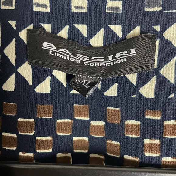 Bassiri Printed Button Up Dress Shirt XXL - Picture 2 of 4